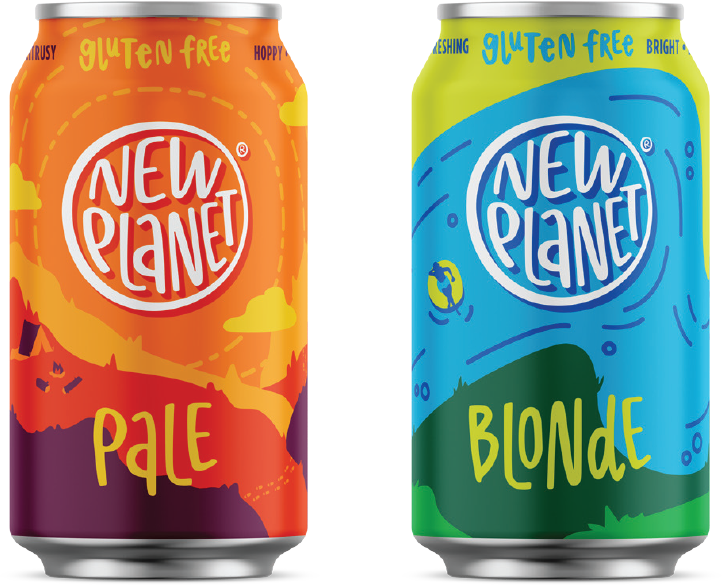 new planet been gluten free beer cans